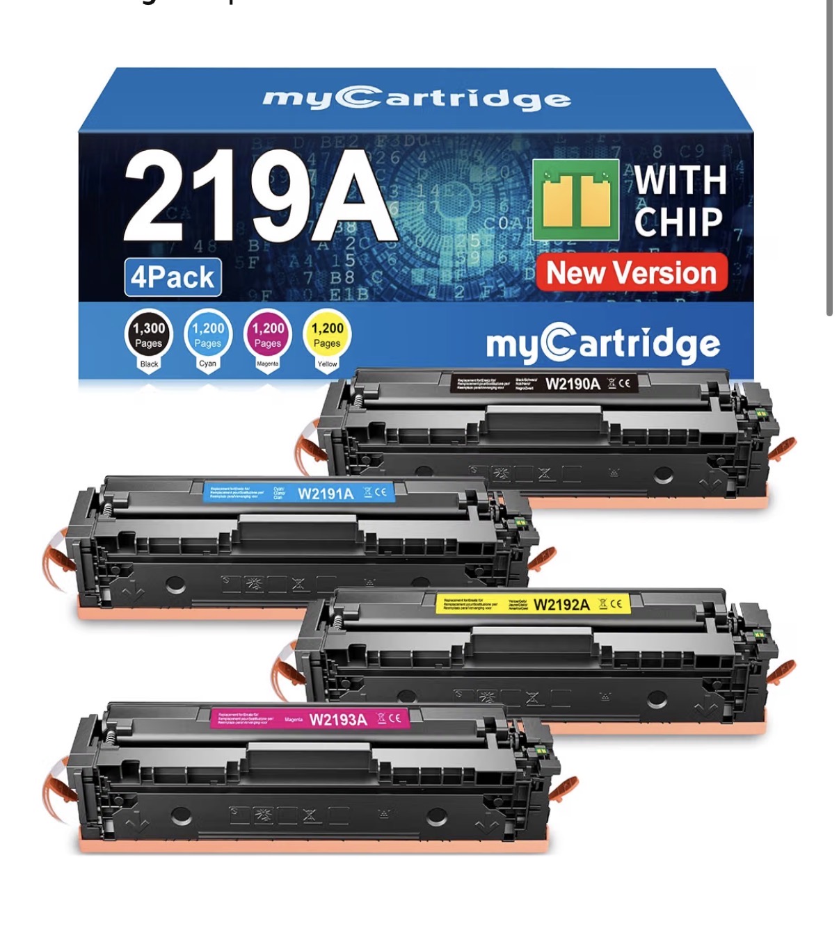 HP cartouche 219A,  – Kit 4 couleurs neuf
